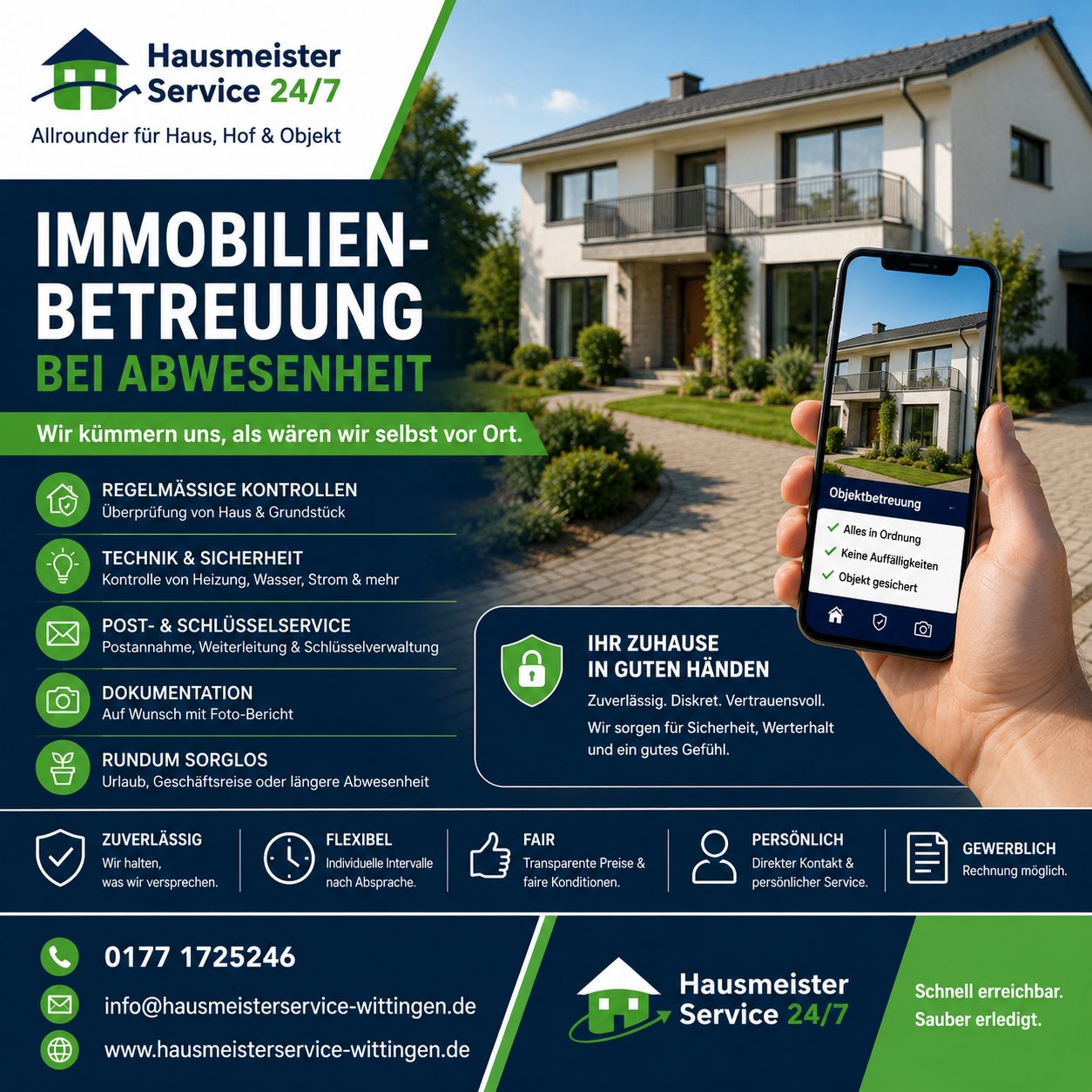 Immobilienbetreuung bei Abwesenheit
